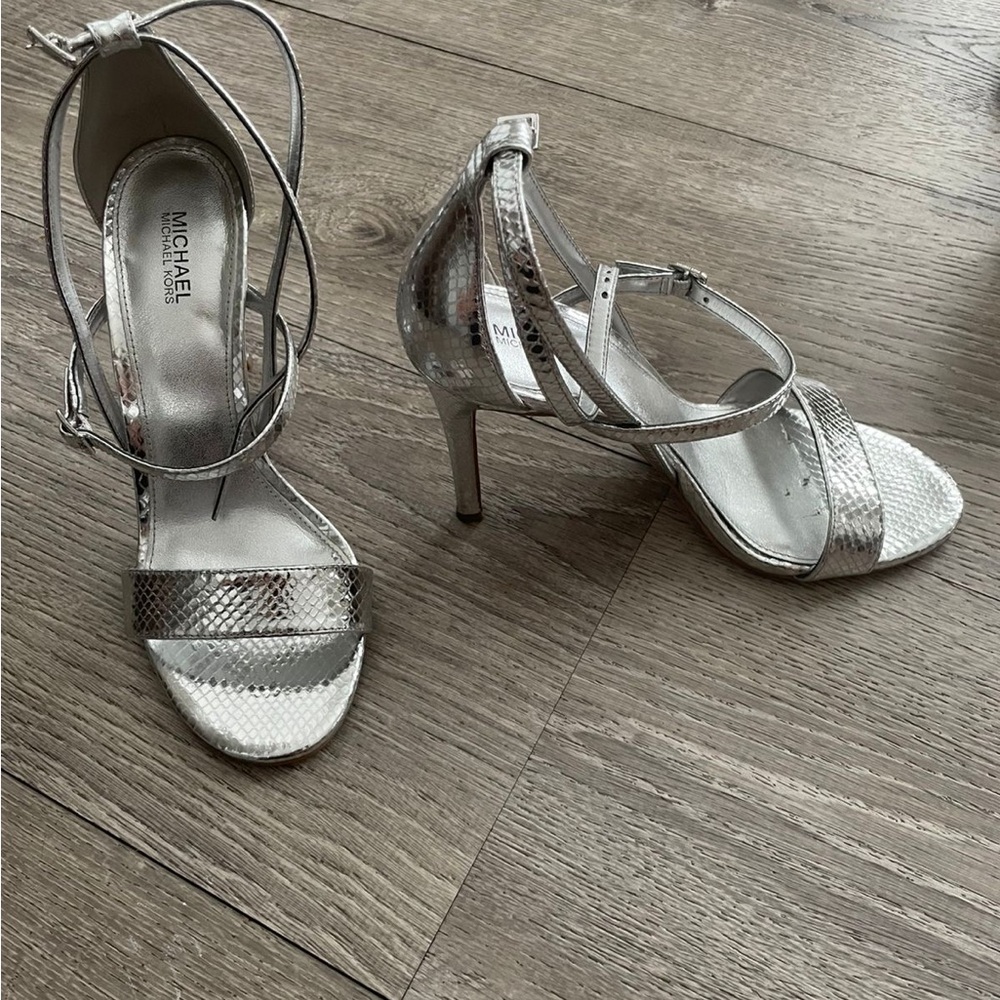 Michael Kors Metallic Silver Heels